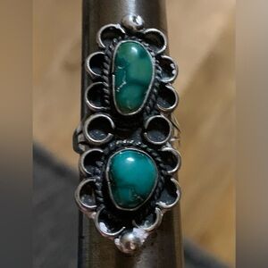 Turquoise and Silver Women's Ring
